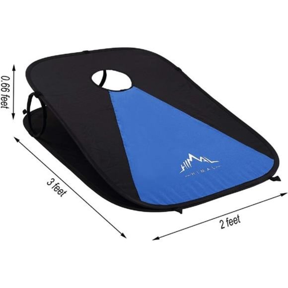 Collapsible Portable Corn Hole Boards with 8 Cornhole Bean Bags (3 x 2-feet) - Picture 3 of 6